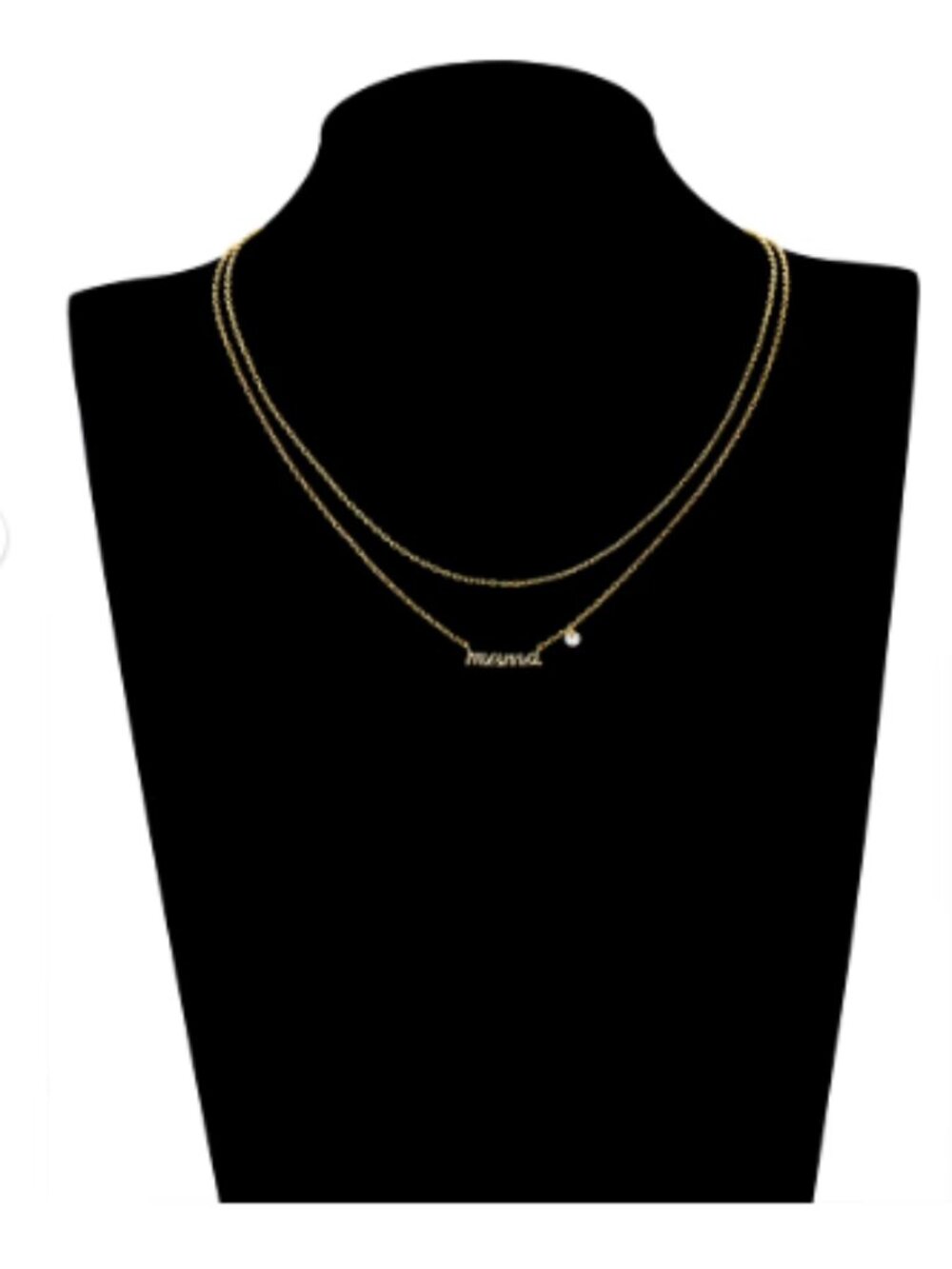 Believe by Brilliance Cubic Z Mama Necklace Earring Set 14KT Gold Flash Plated